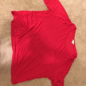 gap red short sleeve shirt